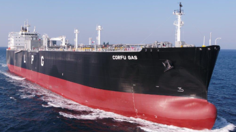 Energy infrastructure — LPG gas carrier at sea