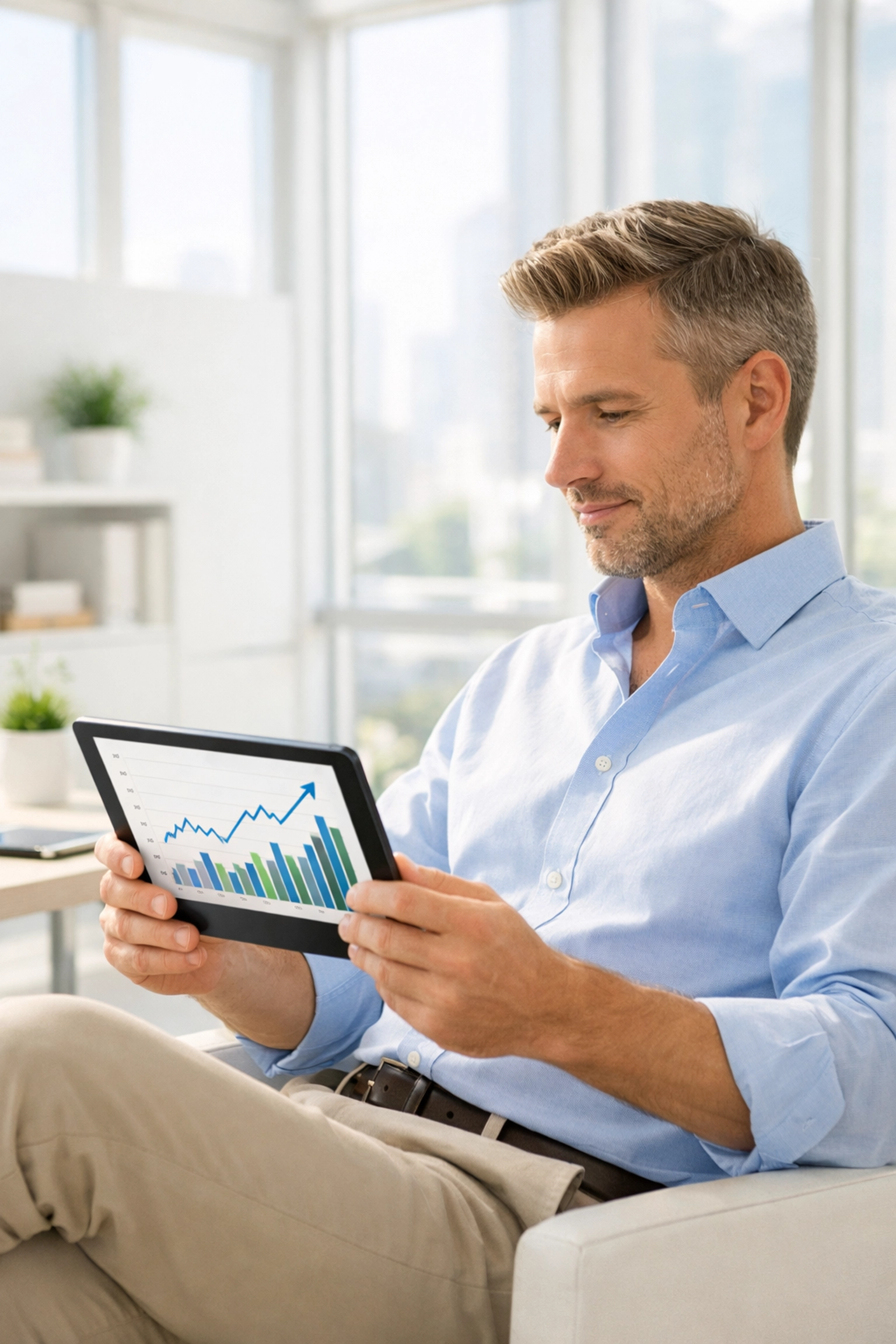 Expert reviewing financial charts for efficient payment collection and business accounts receivable.