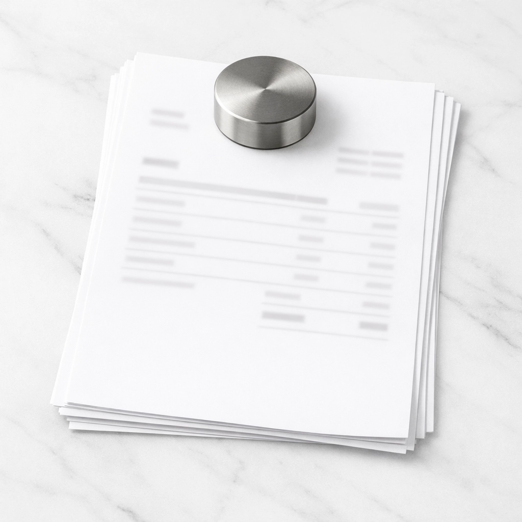 Professional business invoices organized on a desk representing efficient debt collection filing in BC.
