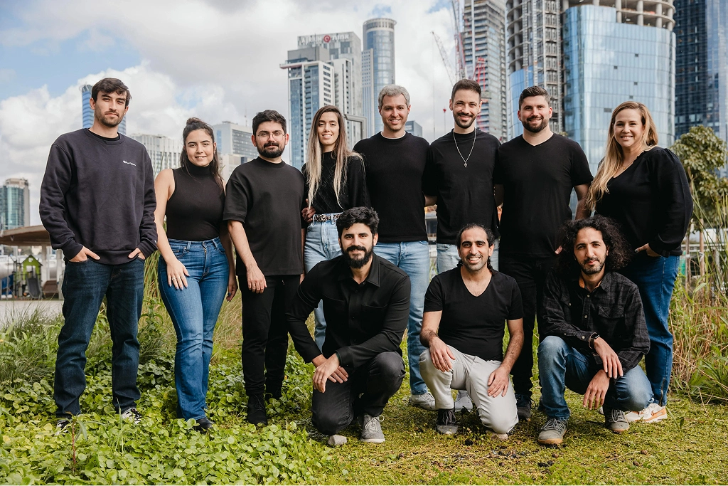 Hypercore team photo in an urban setting