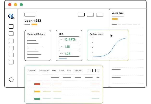 Loan management dashboard illustration