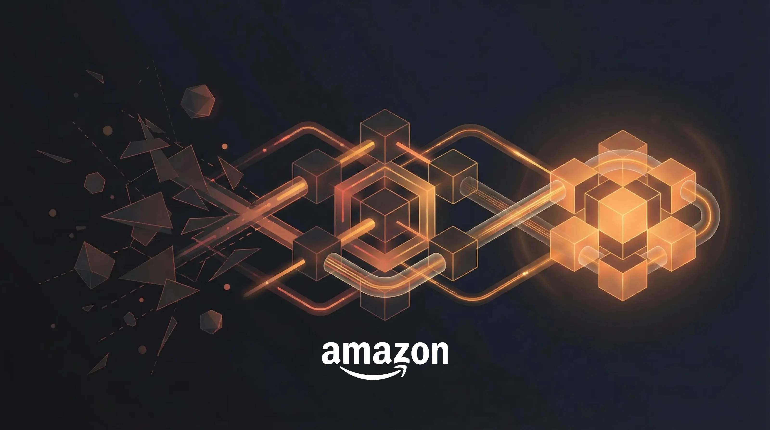 Abstract illustration representing secure cloud architecture and compliance preparation for an Amazon SP-API audit, designed to visually support audit readiness and trust.