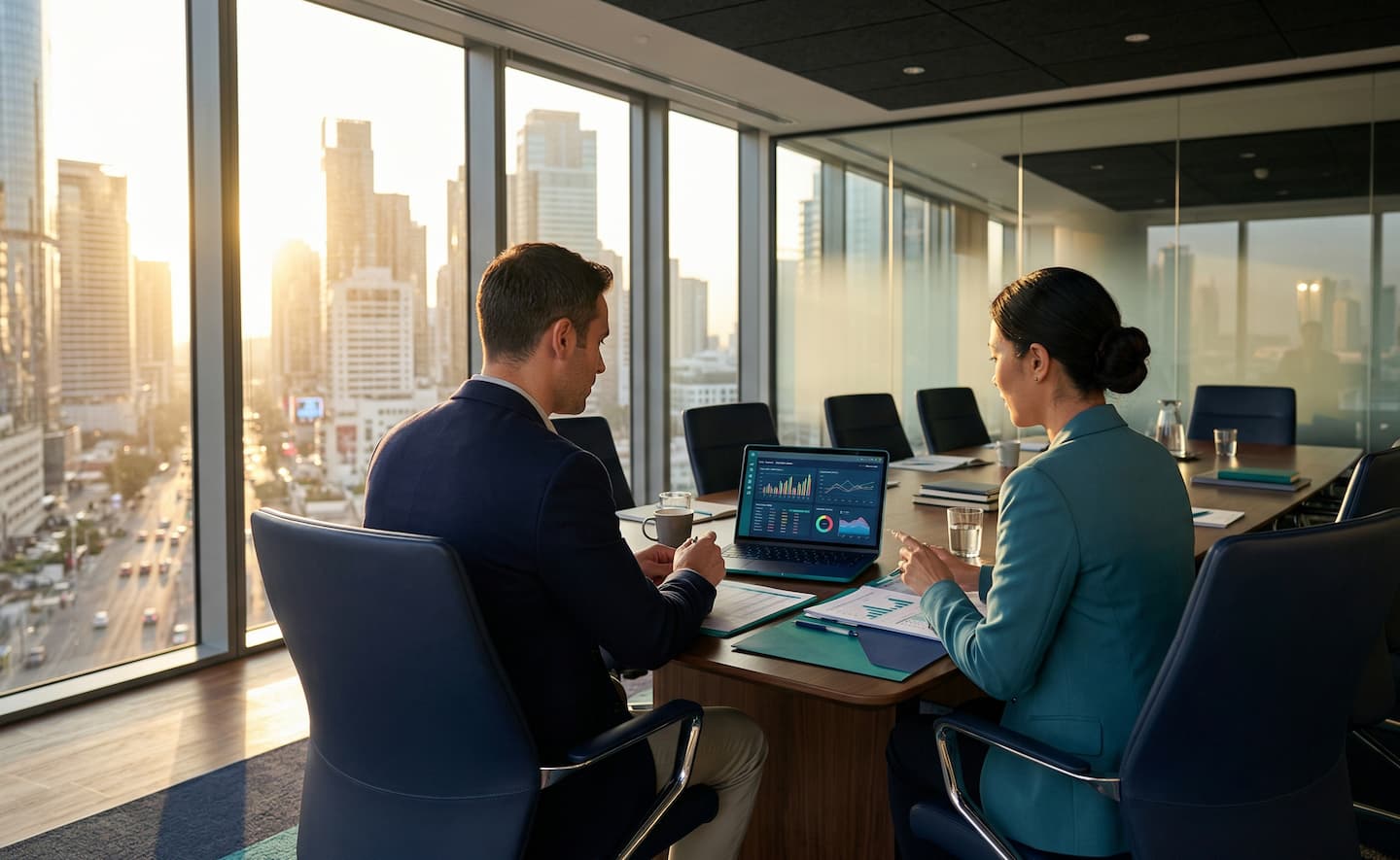 deux personnes discutent d'un LBO