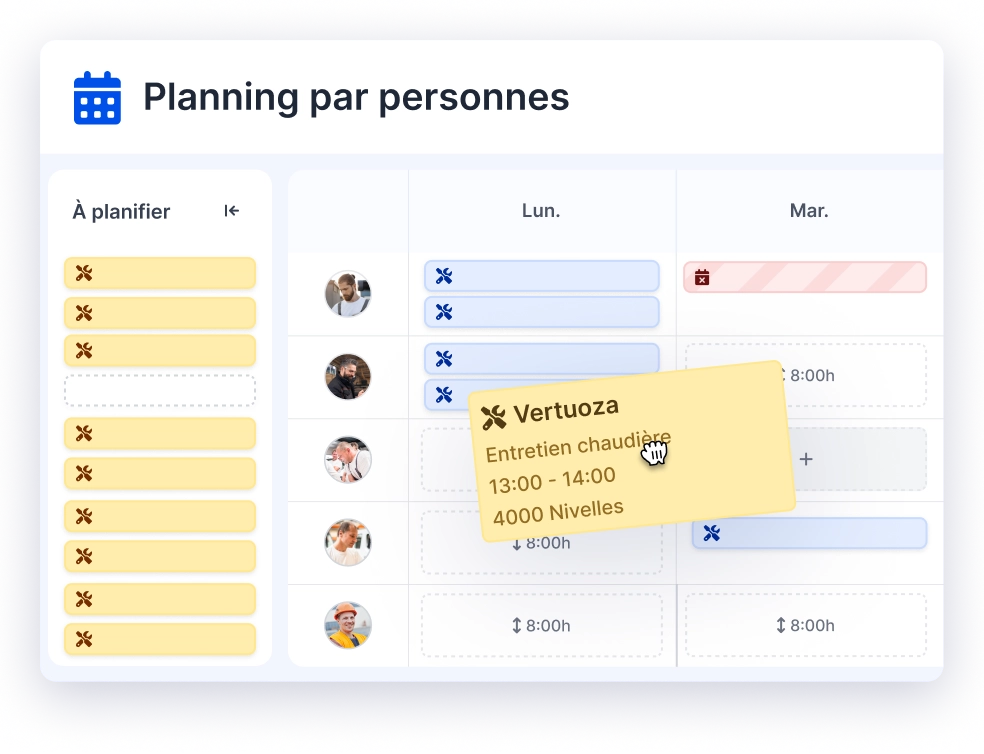 Un planning connecté au terrain, une équipe plus efficace