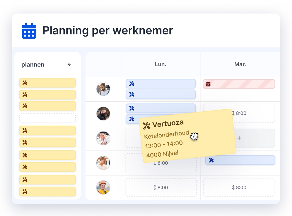 Een planning in sync met de werf en snellere teams
