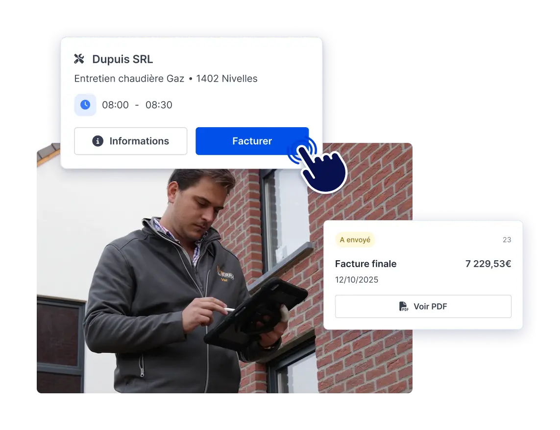 Facturation rapide, depuis le terrain