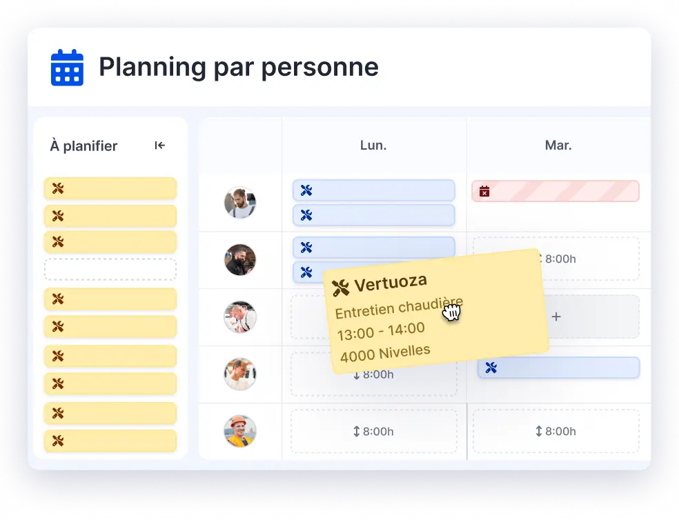 Un planning connecté au terrain, une équipe plus efficace