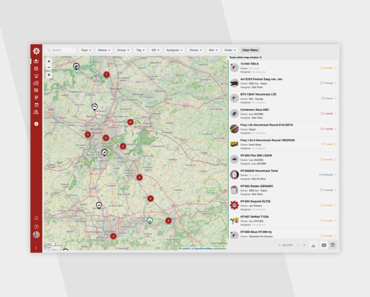 Installation puce GPS HeronTrack pour outillage