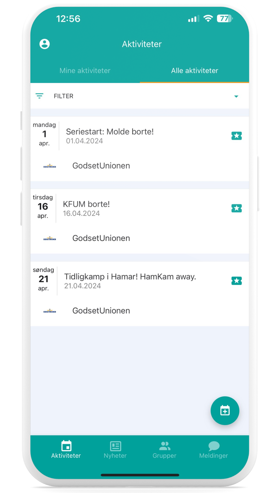 Screenshot av Rubic app