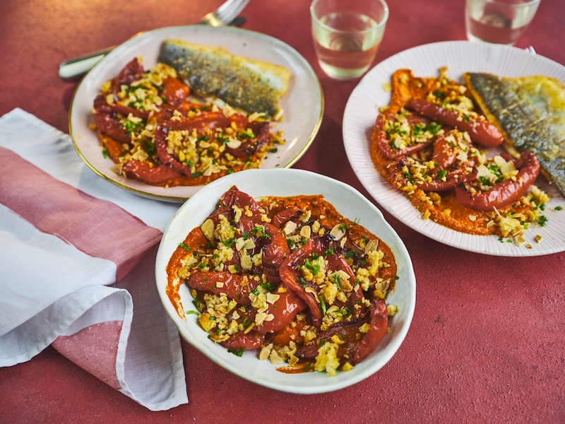 Red Peppers with Romesco 