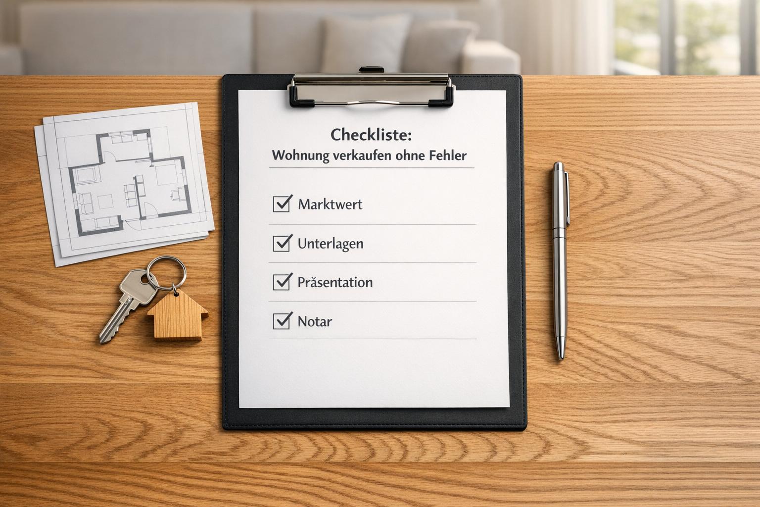 Checkliste: Wohnung verkaufen ohne Fehler