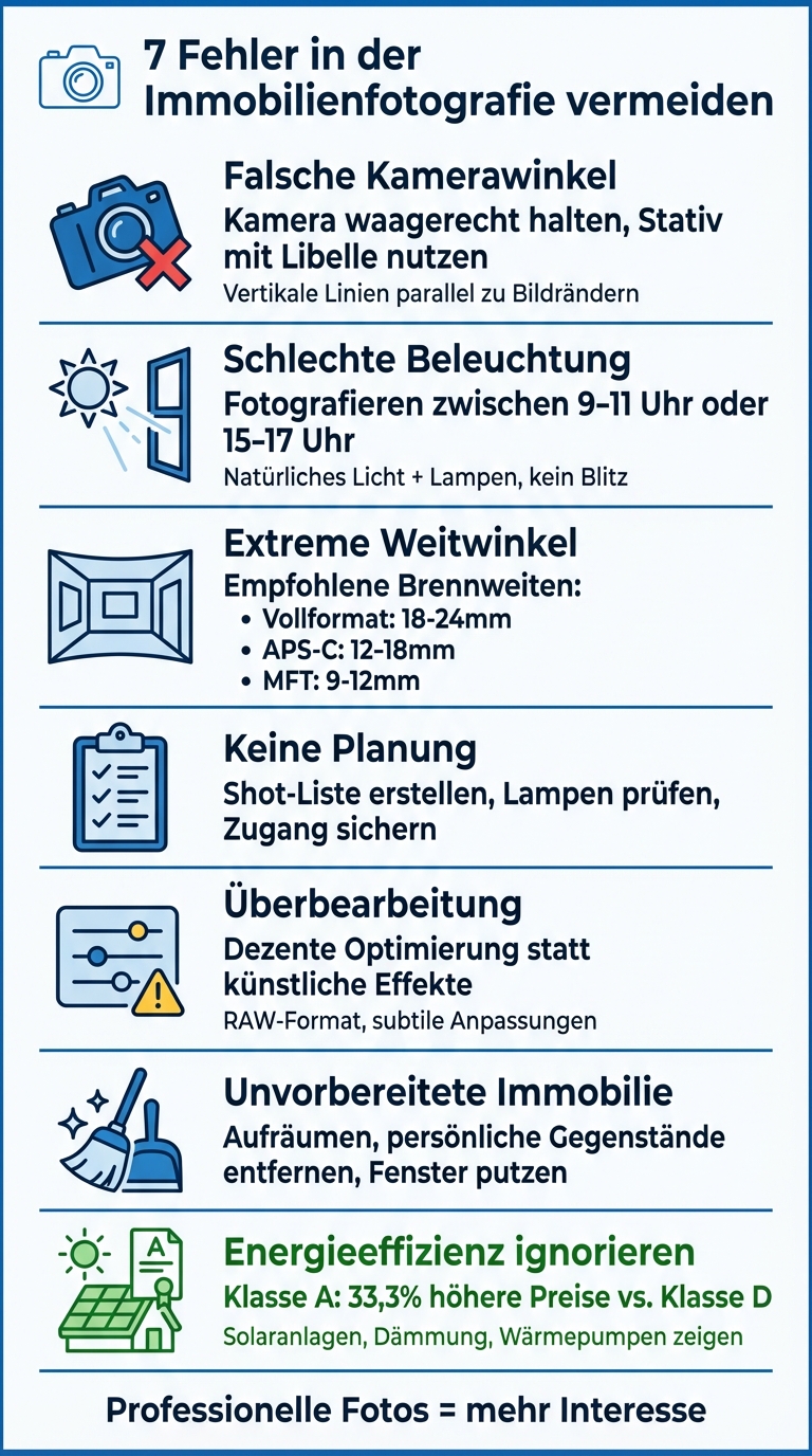 7 häufige Fehler in der Immobilienfotografie und wie Sie diese vermeiden