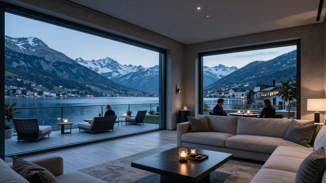 Luxuswohnung in St. Moritz mit Bergblick