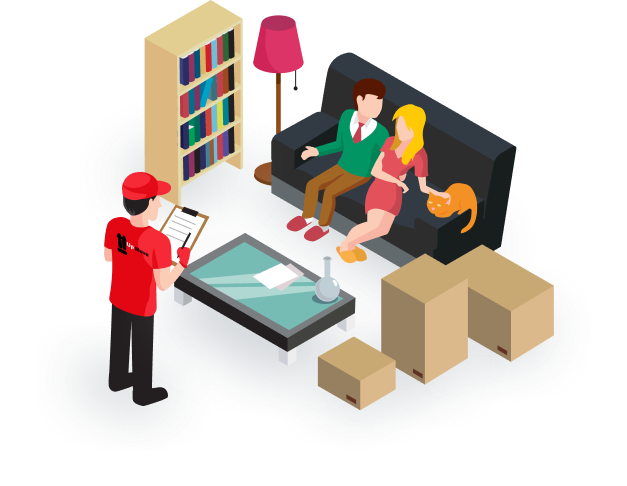 Our movers carefully packing and transport your items
