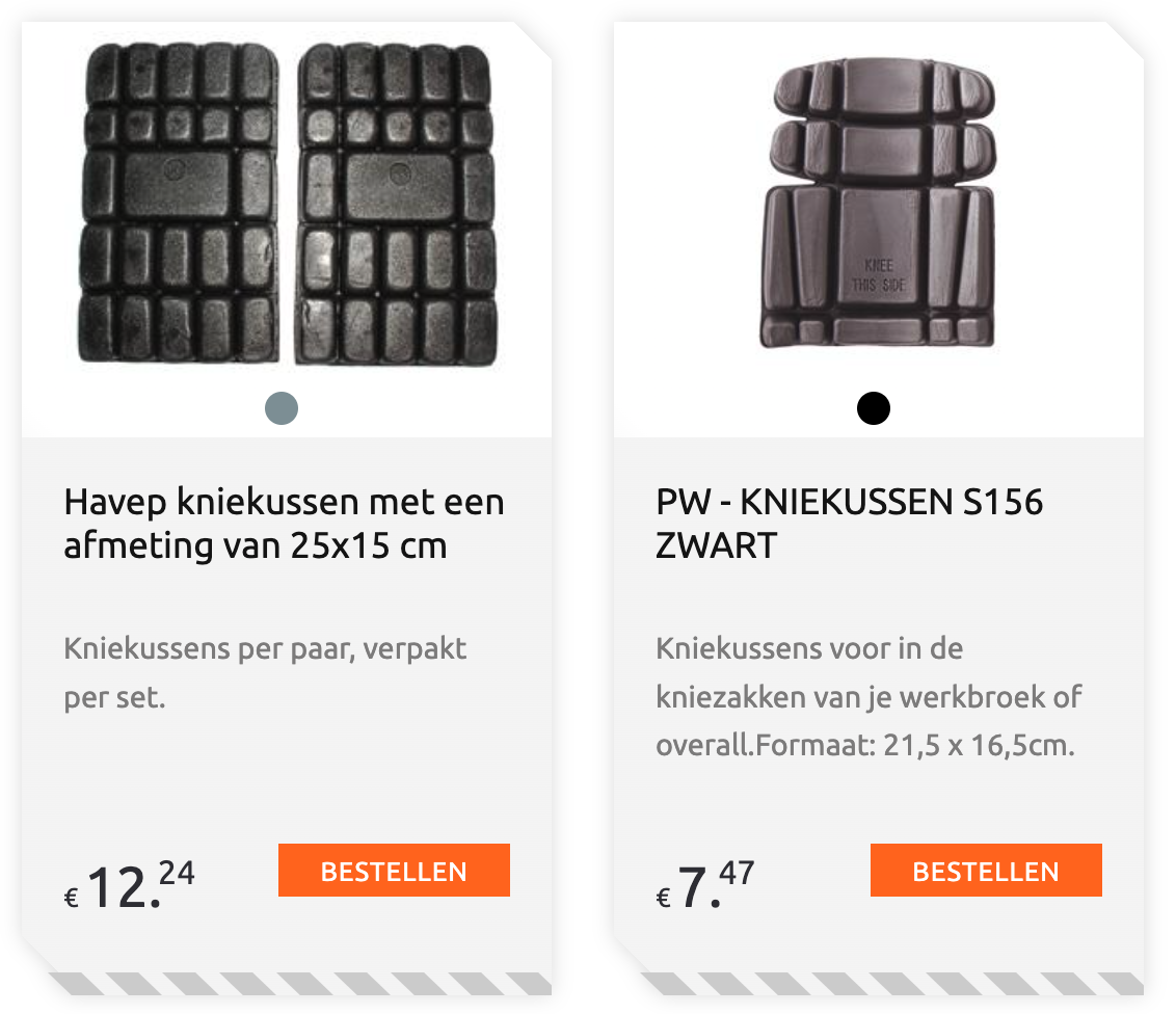 Kniestukken werkbroek