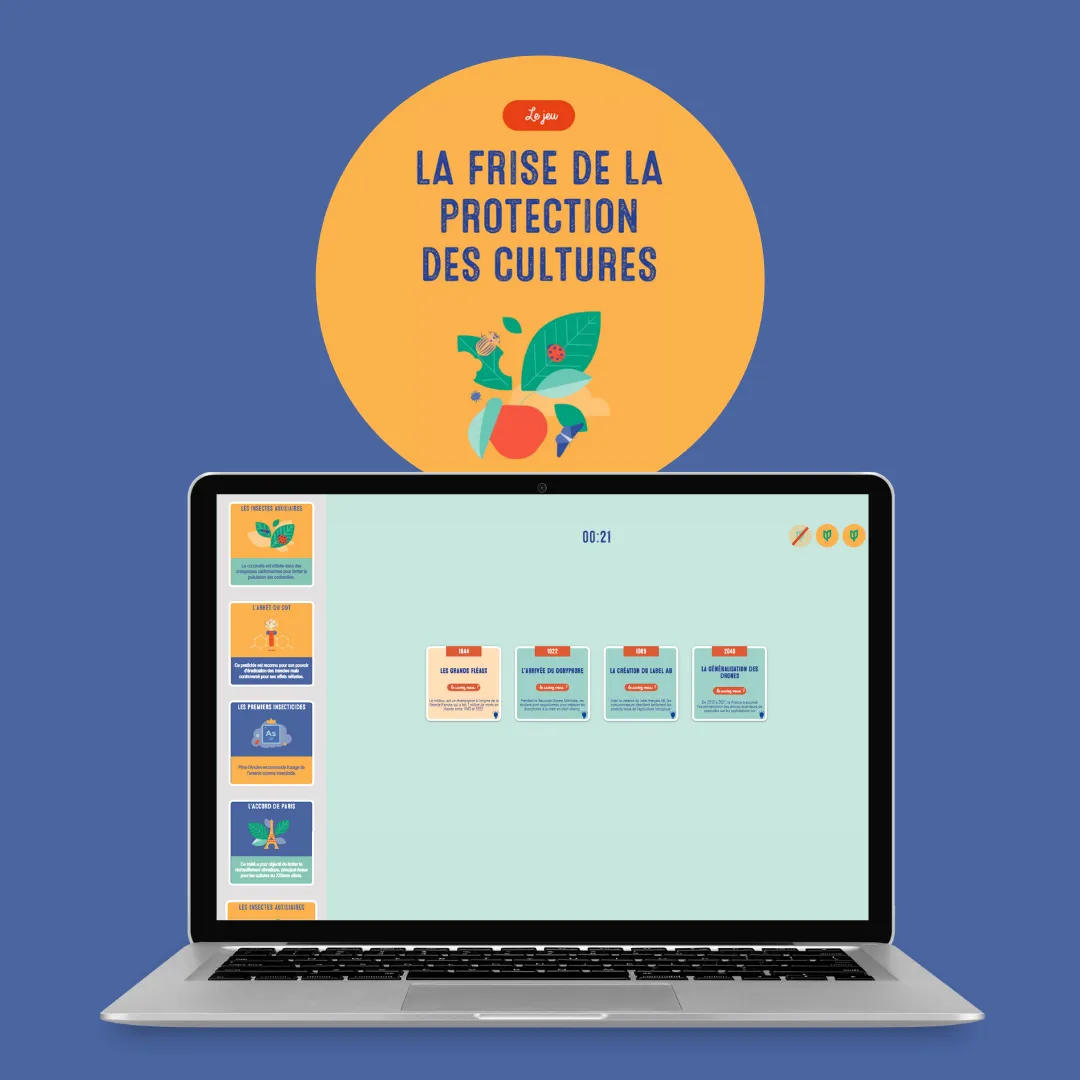 Jeu pédagogique digital La frise de la protection des cultures à destination du grand public