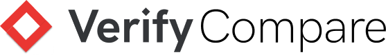Verify compare logo with a red diamond-shaped icon next to the word 'Verify Compare' in black text.