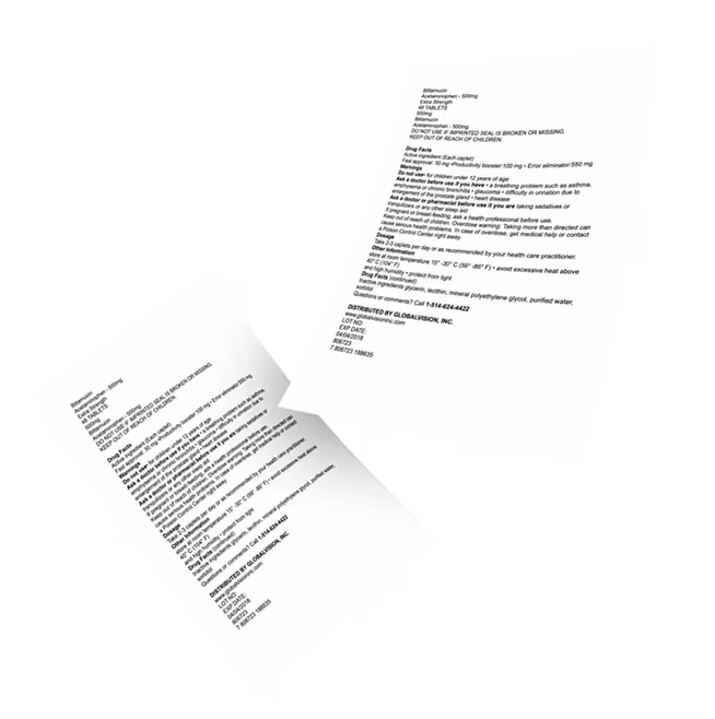 Image showing an insert related to Regulatory Affairs, displaying relevant information and documentation.