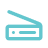 Icon of a retro radio with an antenna, depicted in a simple and stylized design.