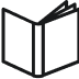 Open book icon with pages slightly fanned out, representing reading or education.