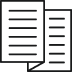 Icon of a document with lines indicating text, representing notes or written content. Ideal for educational or informational purposes.