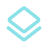 Icon featuring overlapping shapes in a minimalist design, using a light blue color on a black background.