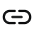 Link icon representing a clickable hyperlink or connection to a website or online resource.
