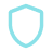 Simple blue shield icon with a hexagonal outline and pointed bottom.