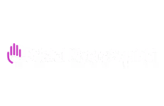 Bristol Myers Squibb logo with purple abstract emblem and white text.