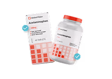 Box and bottle of Metformin 500 mg tablets with red and white labeling and branding.