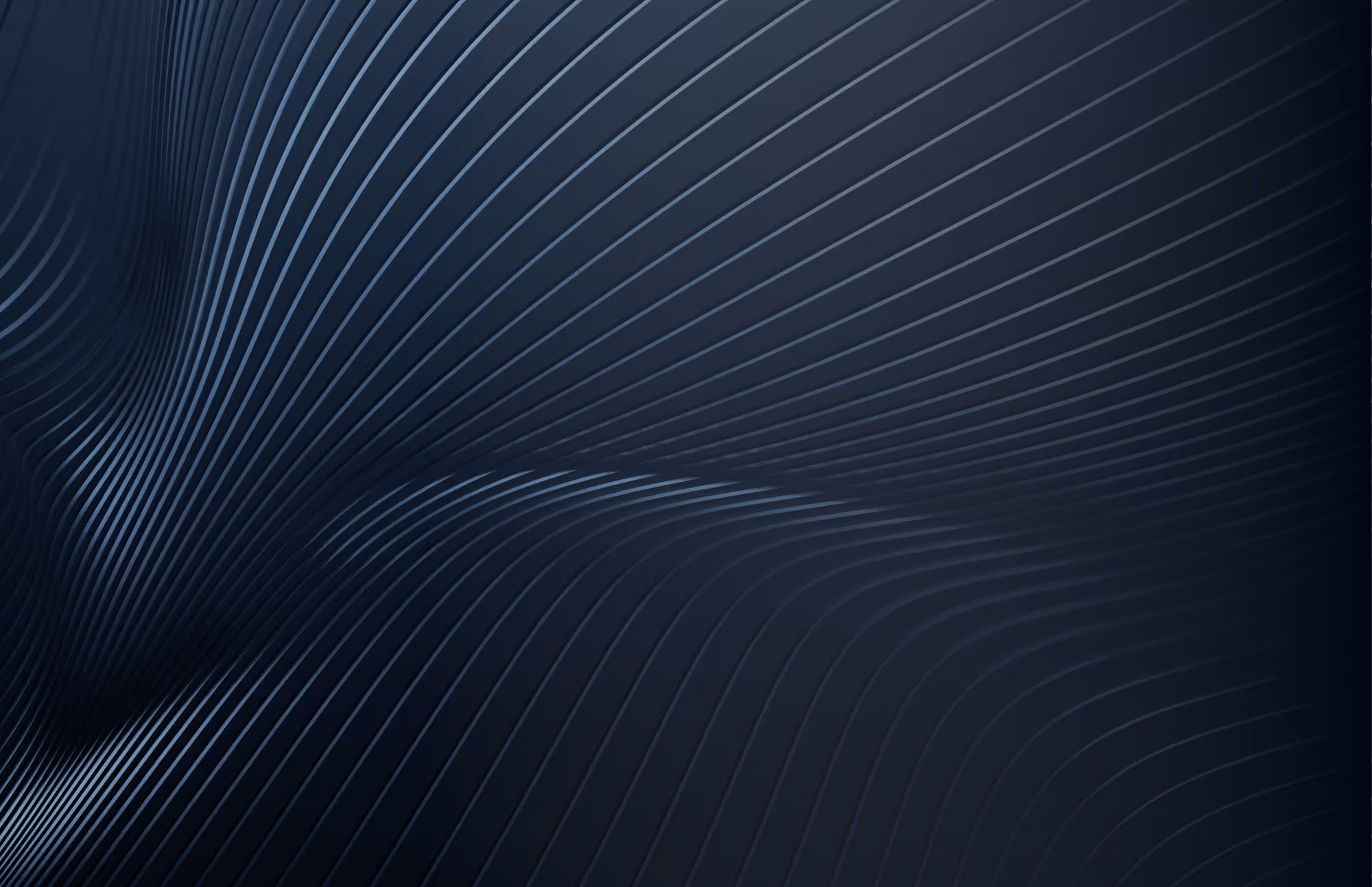 Black background with smooth, curved, evenly spaced horizontal lines creating a wave-like pattern.