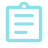 Icon of a clipboard with lines representing a checklist or notes.