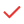 Red check mark icon with a thin outline on white background.