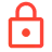 Red padlock icon symbolizing security or locked content.