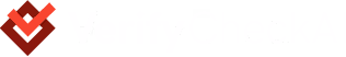 Verify CheckAI logo with a red checkmark symbol to the left of the text.