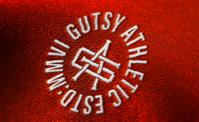 is the gutsy logo on fabric design