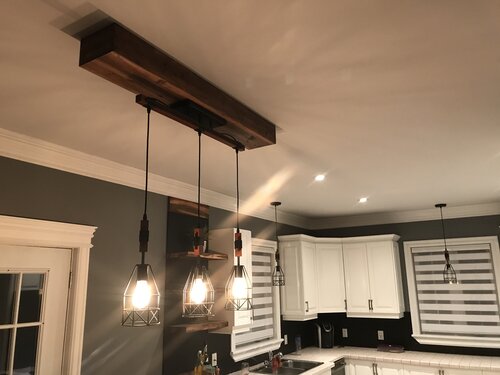 Luminaire suspendu en bois