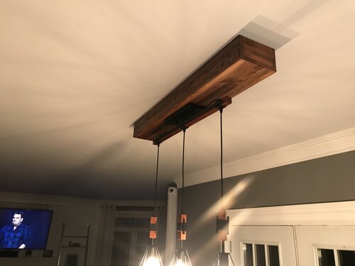 Luminaire suspendu en bois