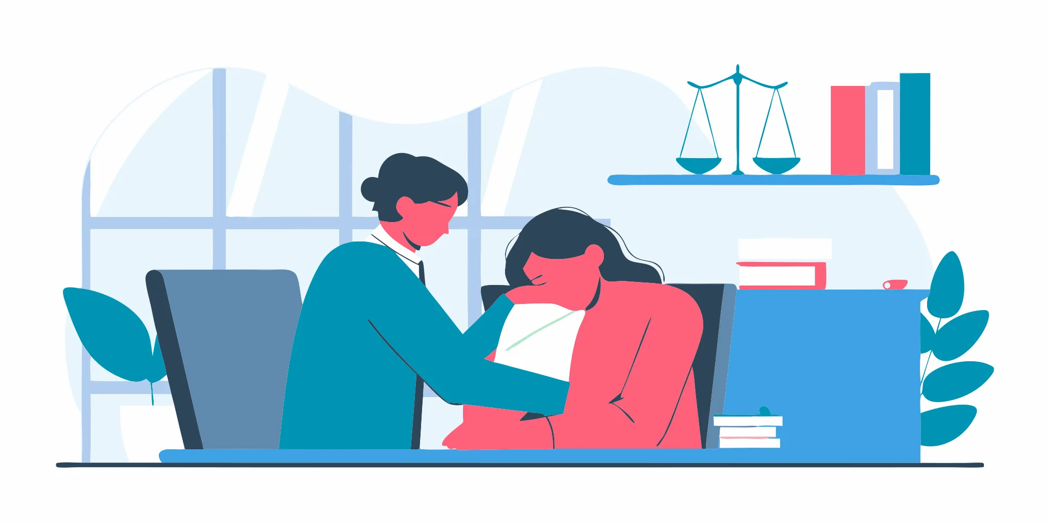 Seattle debt defense lawyer advising client.