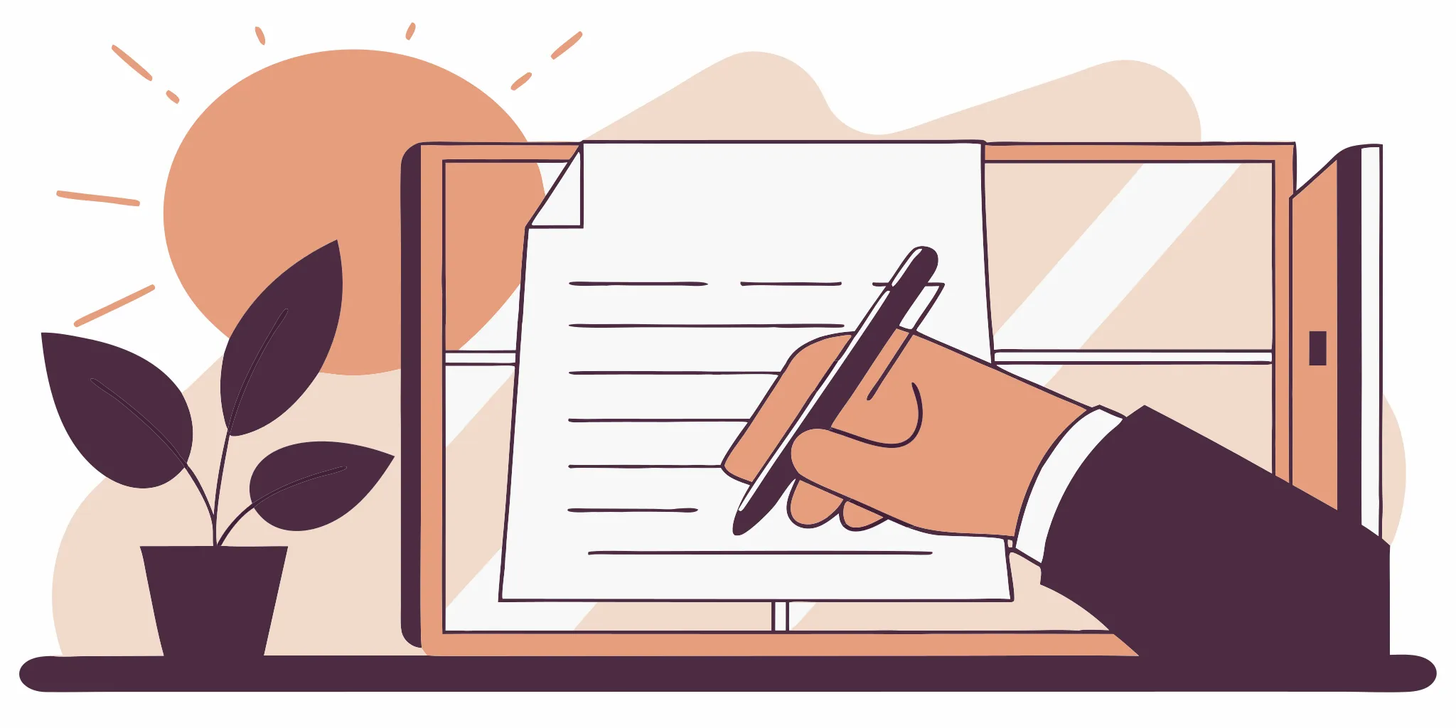 Debt dispute letter being written.