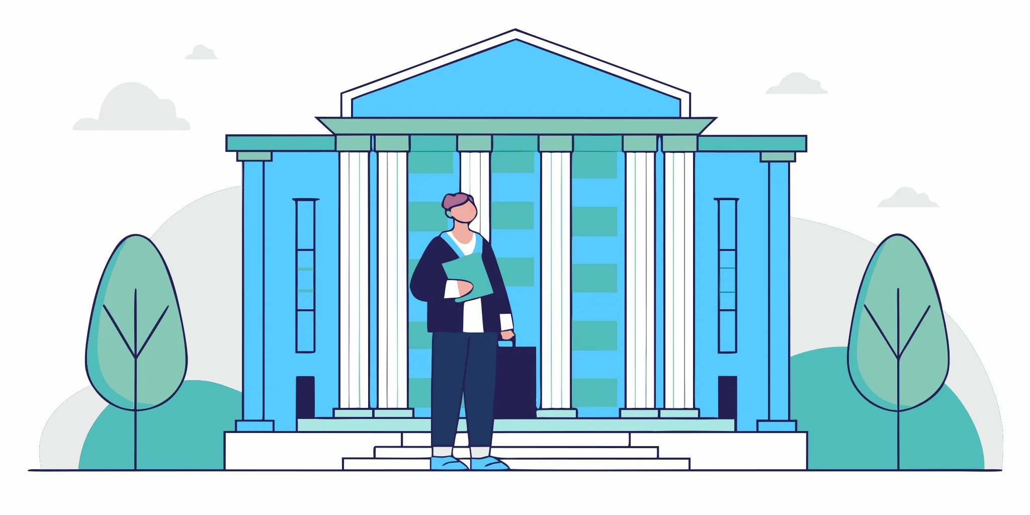 A person reviewing lawsuit documents after being sued by Bank of America.