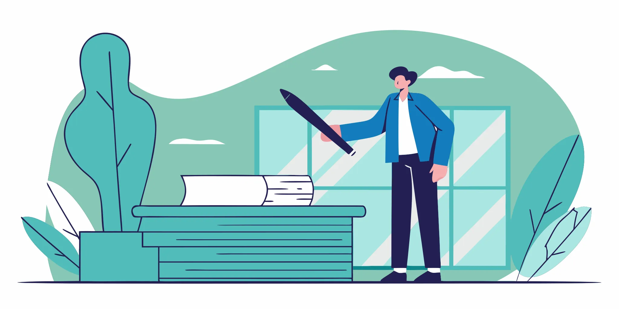 A person writing a formal letter to dispute a debt.