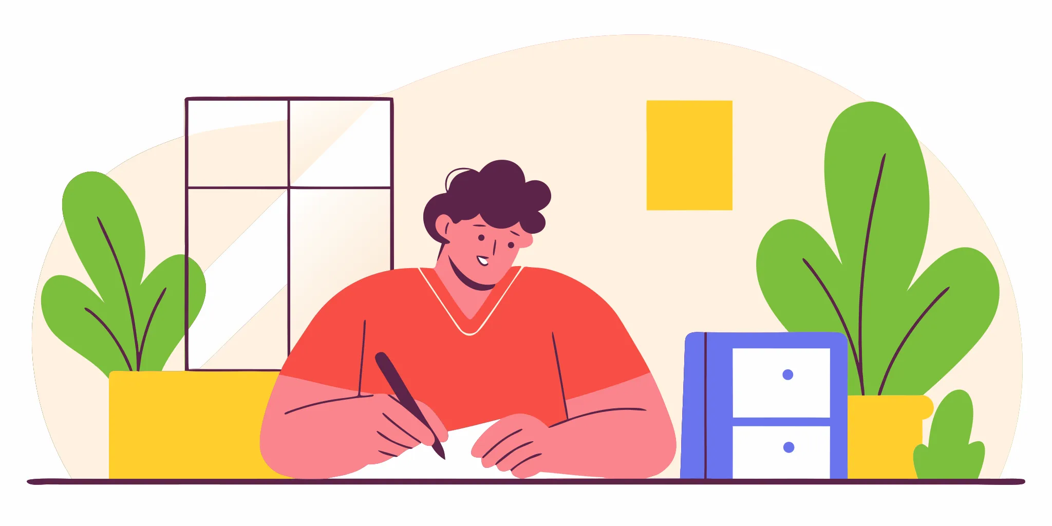 Person using a free template to write a debt dispute letter at their desk.