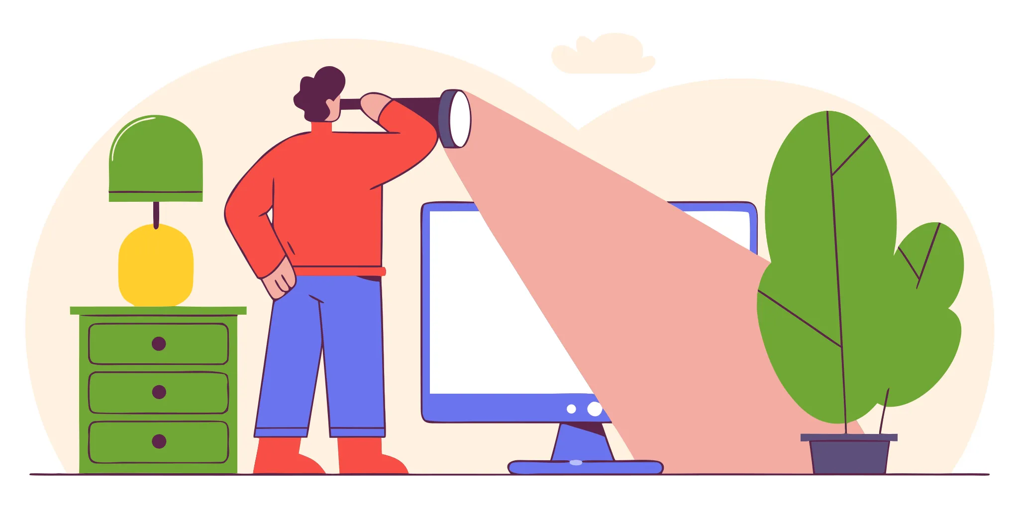 A person searching online to find out if someone is suing them.