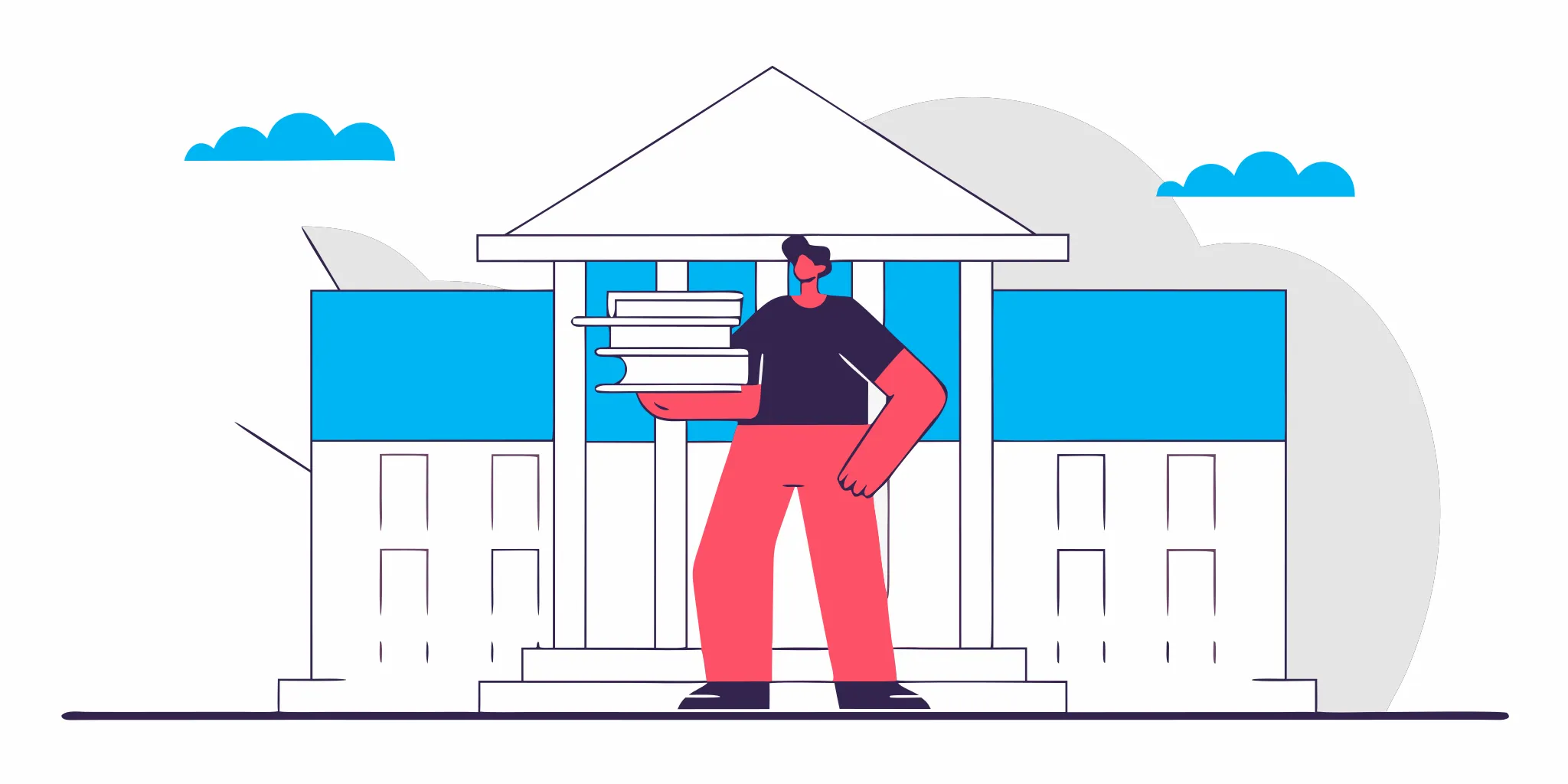 Person with legal papers at a courthouse, ready to fight a Midland debt collection lawsuit.