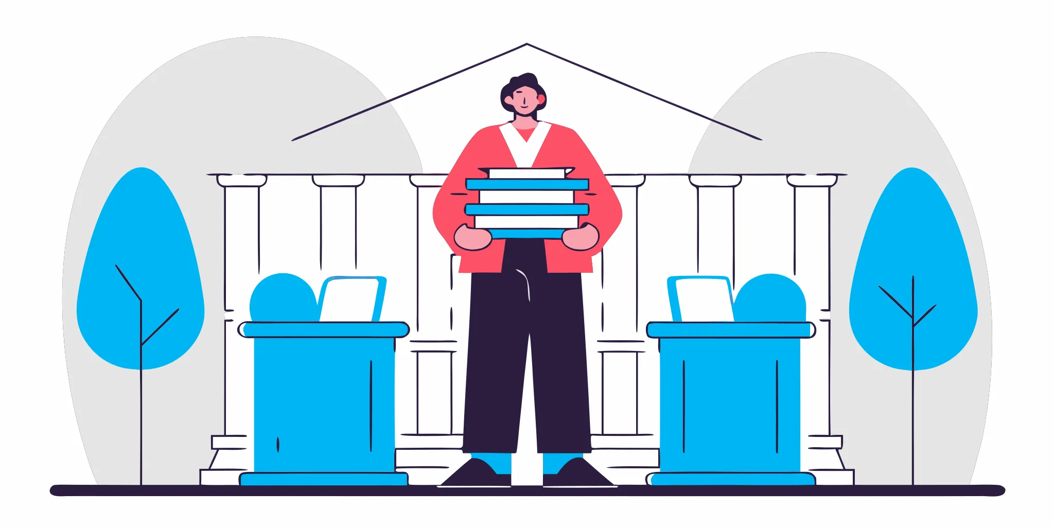 Responding to a credit card company lawsuit with legal papers at the courthouse.