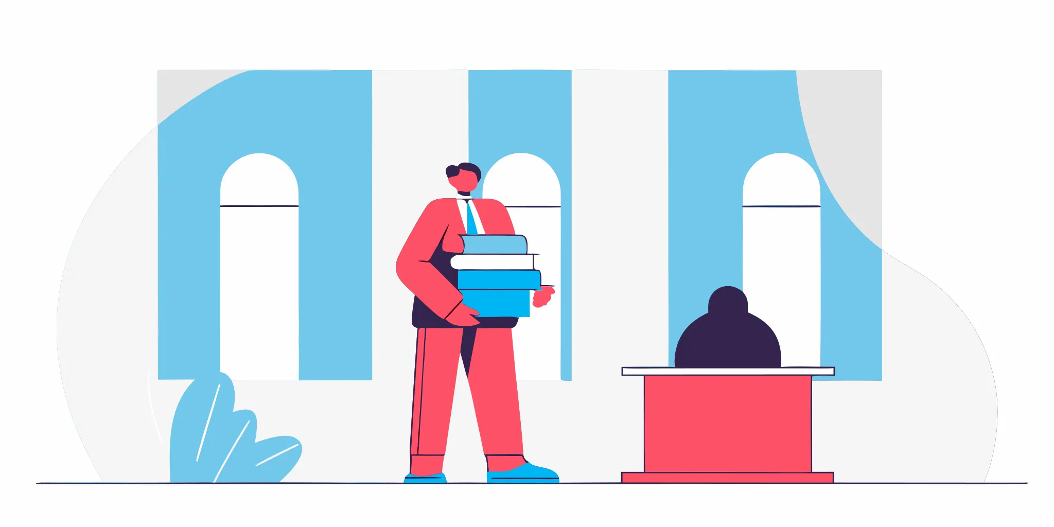 A person in a courthouse reviewing documents to fight a collection agency lawsuit.