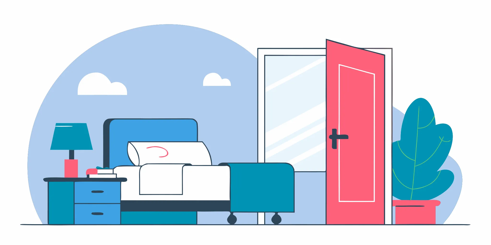 An empty hospital room and what happens if you don't pay the hospital bills.