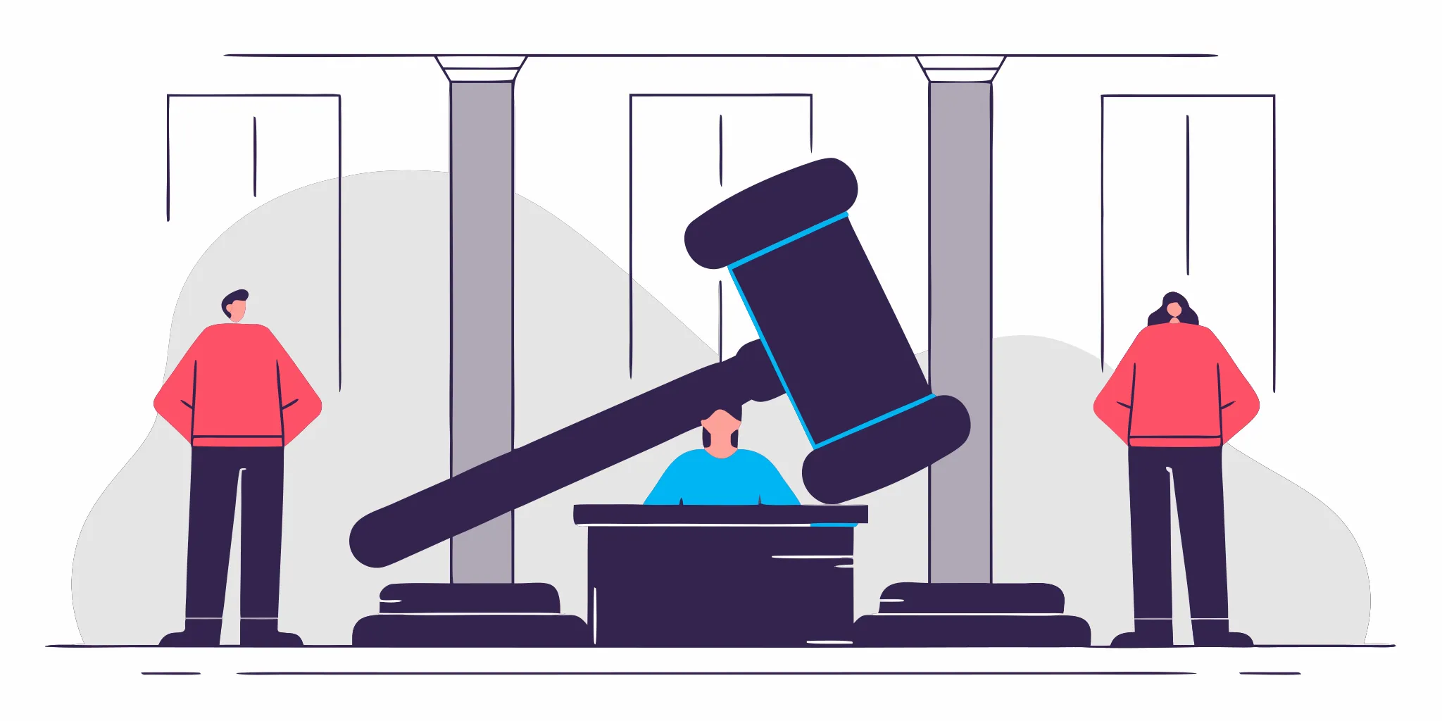 A judge's gavel in court during a lawsuit for debt collector harassment.