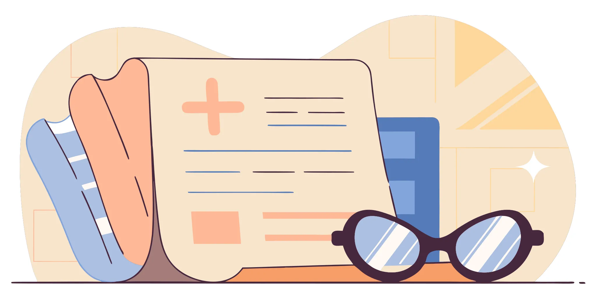 Reviewing medical bills and legal paperwork after getting sued for medical debt.